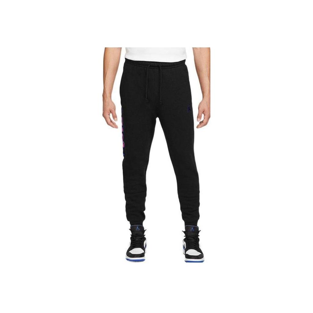 Jordan Essential Logo Mid-Waist Jogger Knit Pants Men Bottoms Black DR6425-010