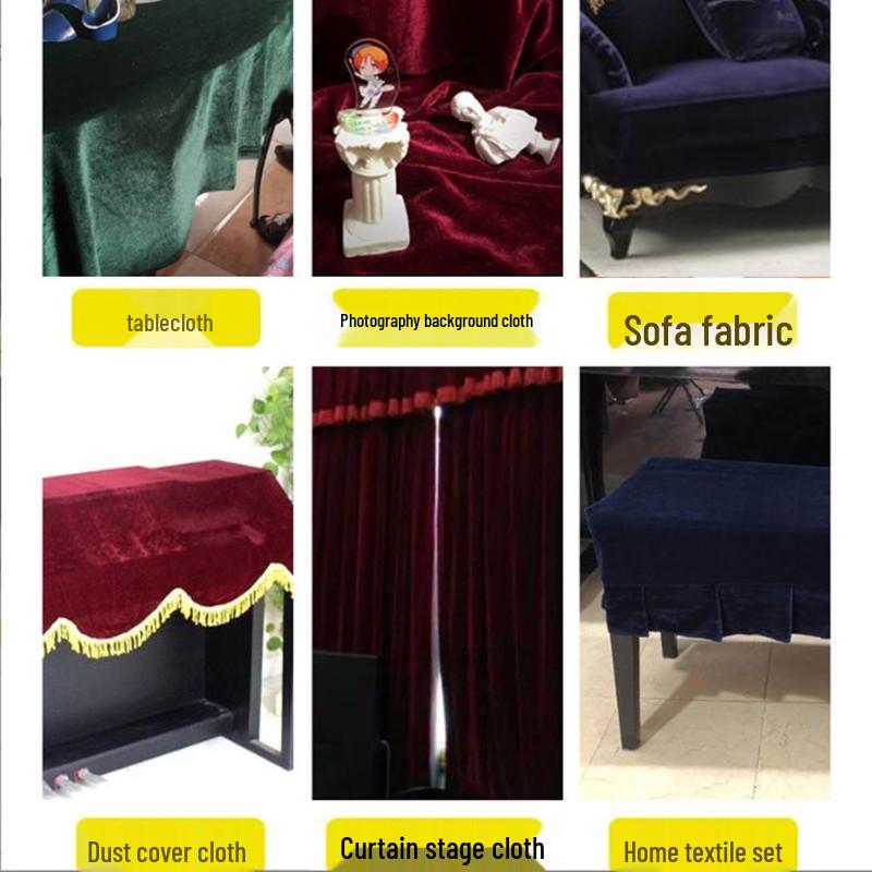 Gold Velvet 2m Wide Backdrop Fabric for Stages and Photography