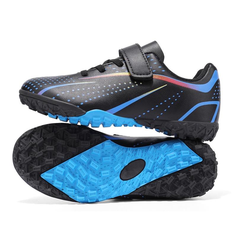

Boy s Soccer Boots Rubber Soft Sole Short Nail Artificial Turf Indoor Game Professional Kids Soccer Shoes 35 чёрный