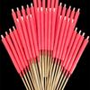 Chaozhou Bamboo Stick Incense Candles for Offering: Red Qingming Temple Worship Supplies, Micro-Smoke, Flammable, Small Size.