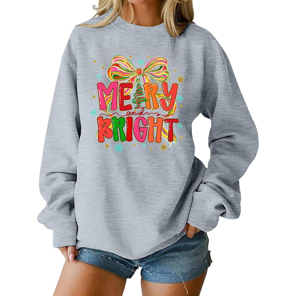 Women's Loose Comfortable Casual Fashionable Character Printing Round Neck Long Sleeved Sweatshirt