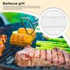 Rede de Churrasco de Aço Inoxidável 33cm/38cm Grelha de Metal Redonda para Churrasco Grelha Rack de Comida para Acampamento Piquenique Bandeja de Assar para Cozinha