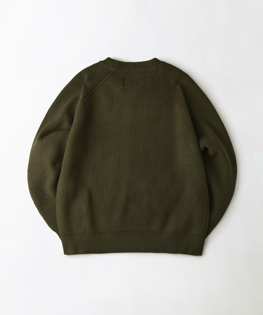 OUTSTANDING Raglan Crew Neck Knit_Olive