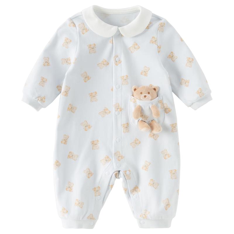 DAVE & BELLA Unisex Baby Printed Long Sleeve Romper 66cm