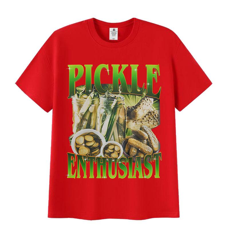 

Pickle Enthusiast Funny Meme T Shirt Men Women Humor O-Neck Retro Fashion Clothing T-shirts Casual Tops Cotton Oversized T-shirt S