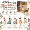 Folk Art Speels Dansende Dame Hangend Ornament Bloemenjurk Danseres Decoratie Cottage Decor