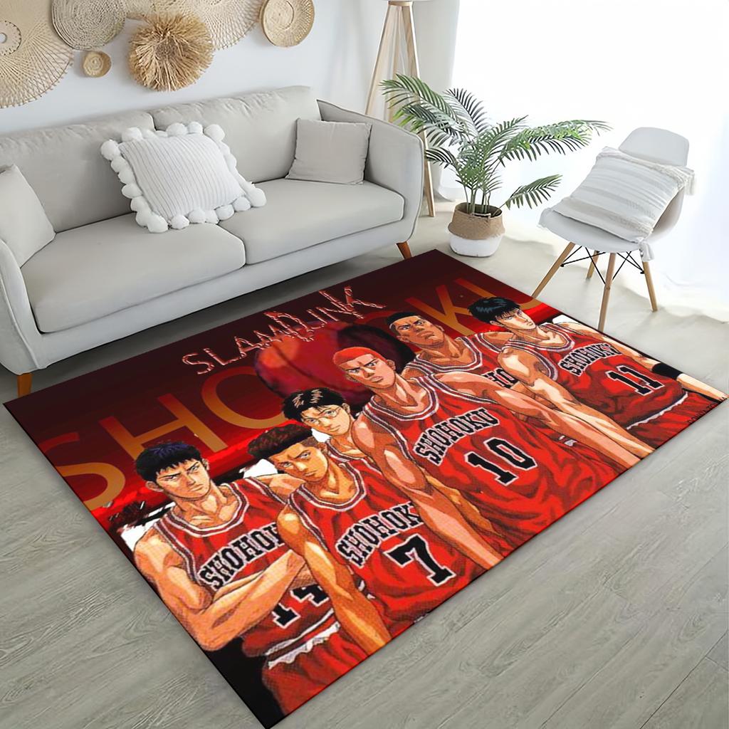 SHOHOKU 27 Style New SLAM DUNK Cartoon Basketball Anime Carpet Rug for Living Room Bedroom Home Sofa,Kid Play Non-slip Floor Mat