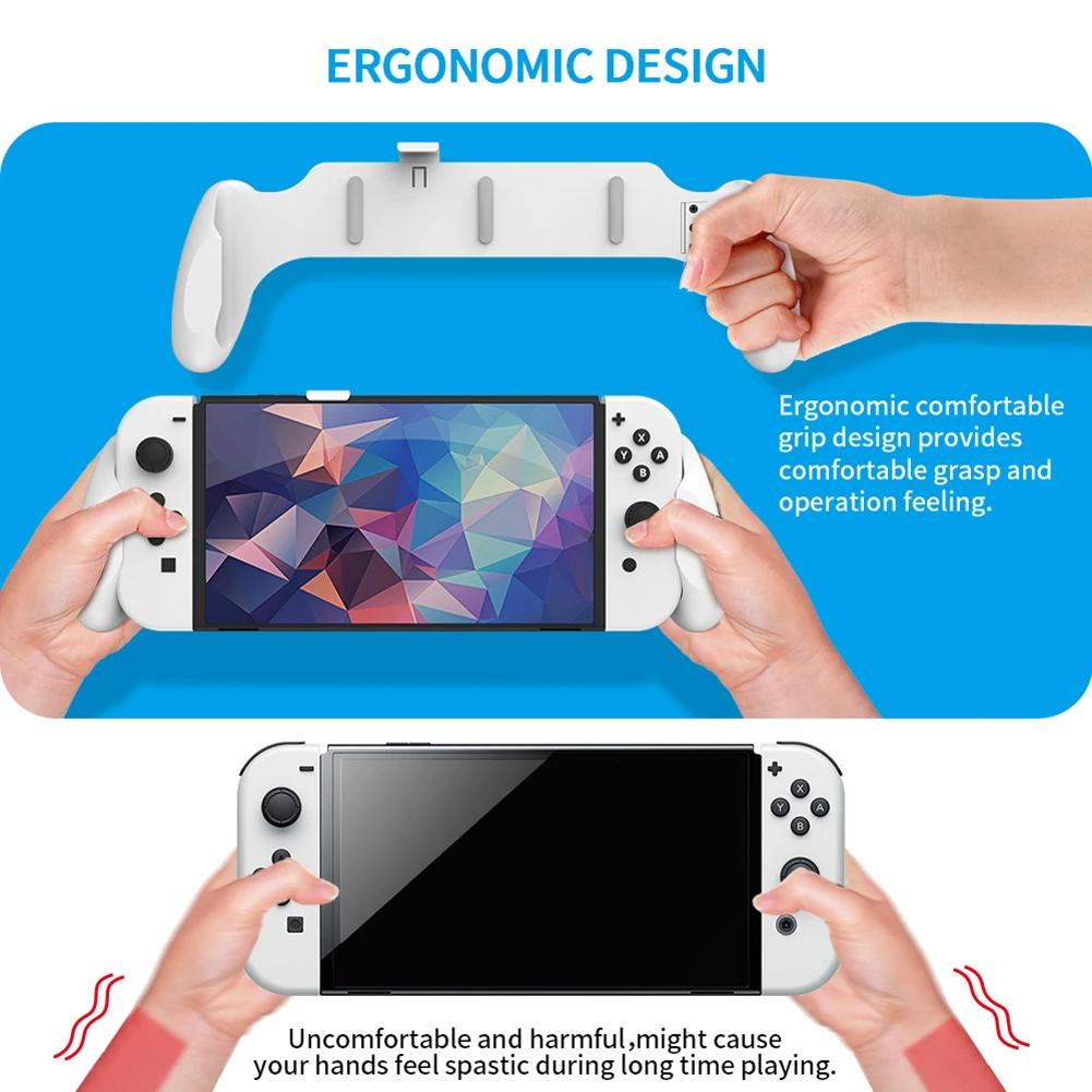 Anti Slip Grip For Switch/Switch OLED Console Handheld Grip Stand Hand Grip Protective Cover Game Console Stand Support Accessor