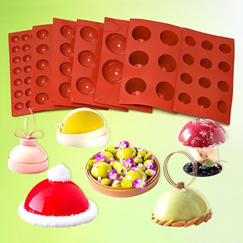Half Round Cone Silicone Mold Mousse Cake Mold Homes Baking DIY Supplies