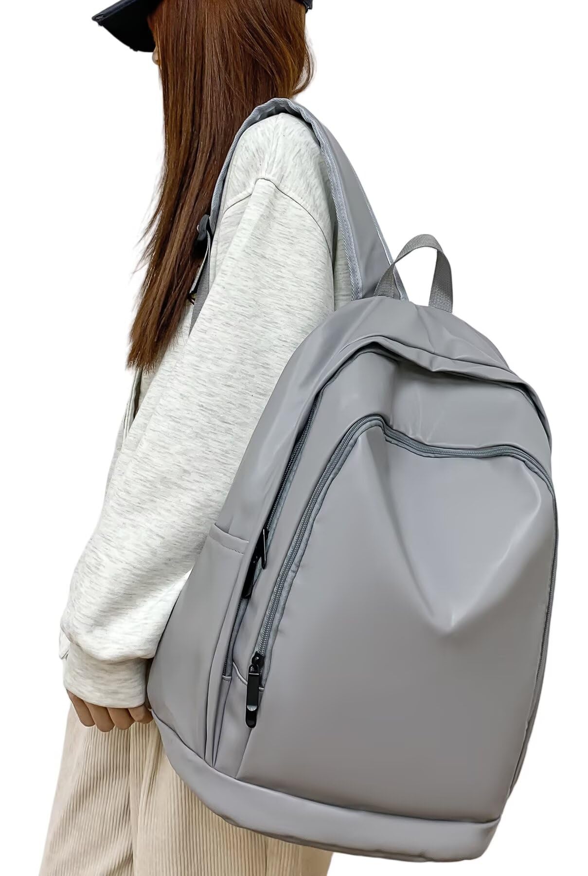 

Plelet Backpack, Large Capacity, Waterproof, Lightweight, PU Leather, Women s, School Backpack, Korean Style, Popular with High School Students,