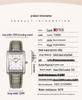 Oufani Women's Waterproof Roman Square Quartz Wristwatch