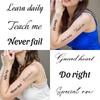 42 pièces Tatouages Temporaires Phrases Motivantes Lettre Citations Positives Imperméables Longue Durée Autocollants Corporels Pour Hommes Adultes Bras