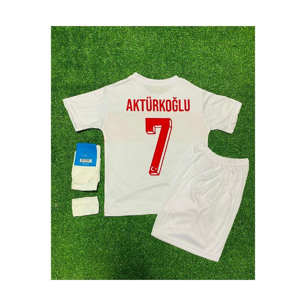 Turkey Euro 2024 Kerem Aktrkolu Kids Jersey Set Of 4 (white)