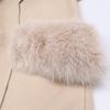 DRAWER 22AW 6525-299-0823 PRE1 Wool Reversible Fur Cape Coat 38 beigeUsed