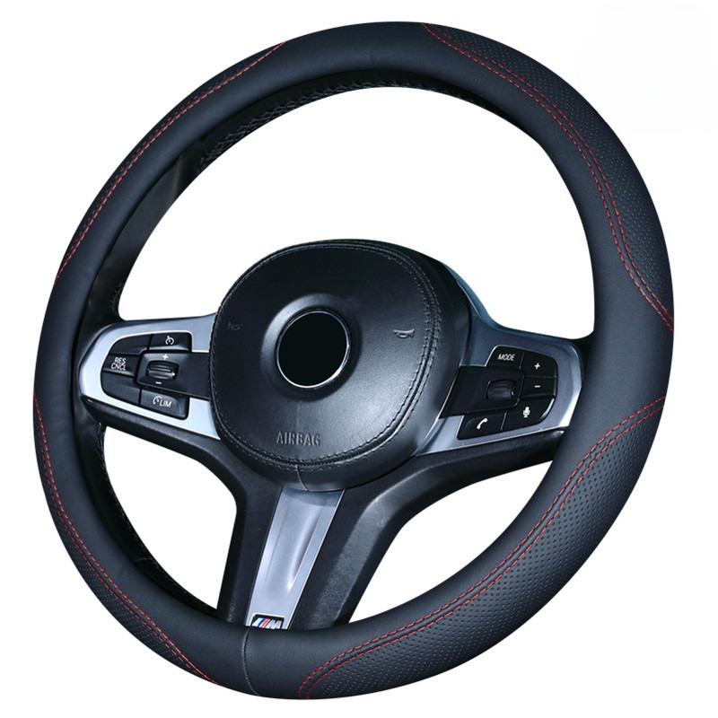 Universal Car Steering Wheel Cover Four Season Interior Decoration Leather Protective Handle Cover Stylish Decorative Accessory