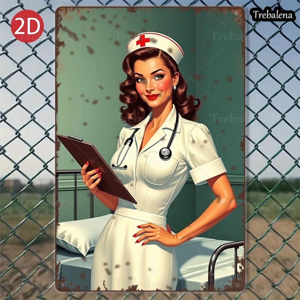 Vintage Girl Metal Sign Poster Retro Wall Art Home Decor Bar Club Man Cave Decoration 20x30cm