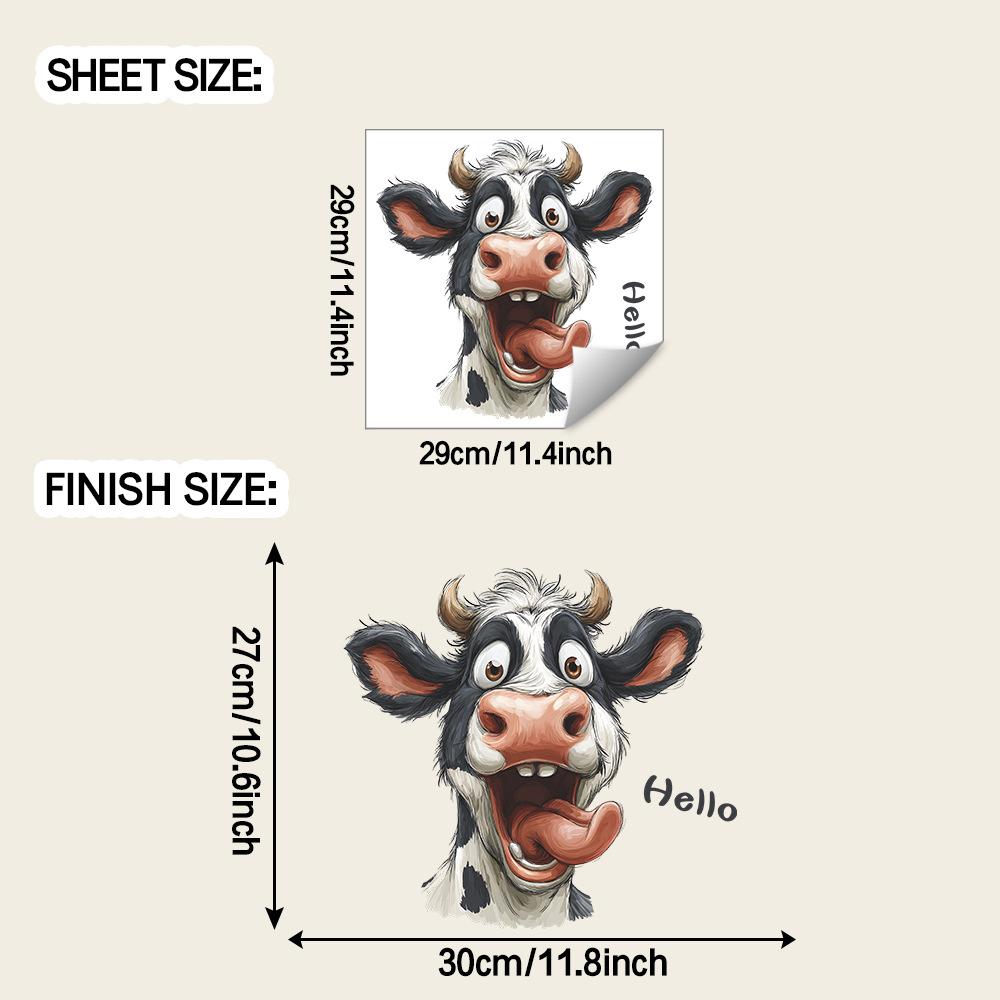 

Забавный и причудливый приветственный стикер для прихожей, украшения дома и благоустройства коровьего ресторана