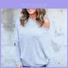 Womens Off The Shoulder Chunky Knit Jumper Cozy Oversized Baggy Sweater Top For All Occasions