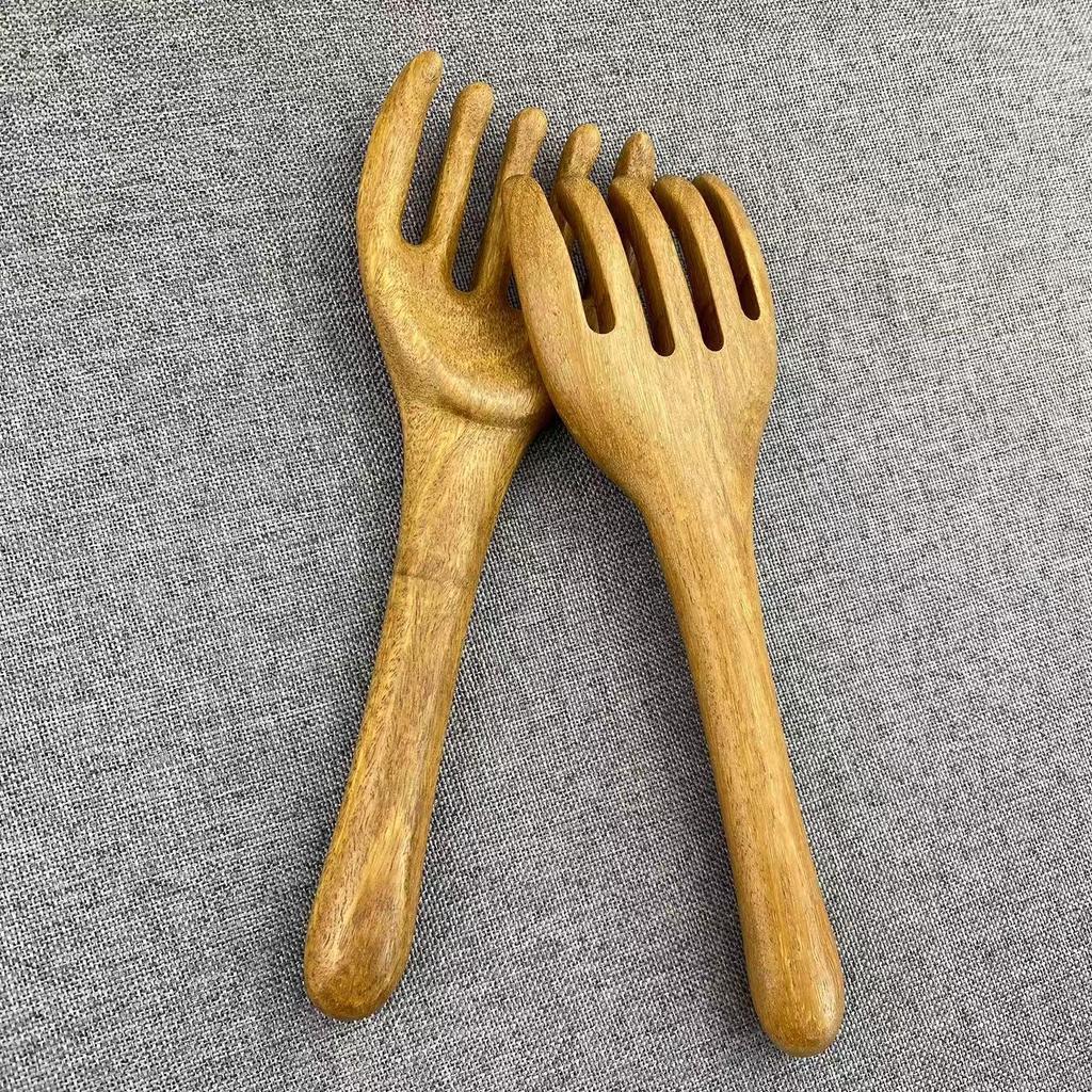 Golden Sandalwood Five-Claw Head Massage Comb and Guasha Scraper