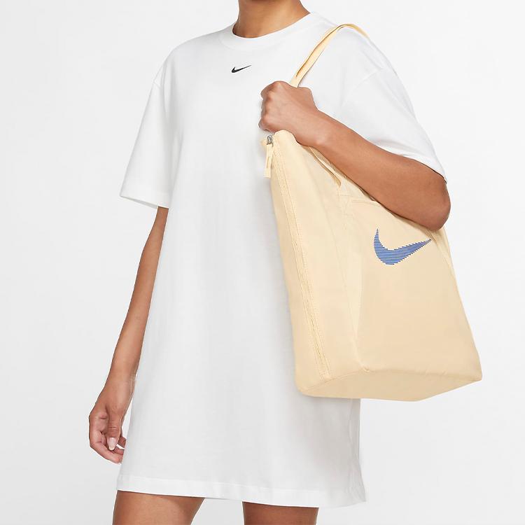 Nike Sports Logo Polyester Tote Bag Shopping Bag Handheld Shoulder Bag Unisex tote bags Yellow DR7217-294