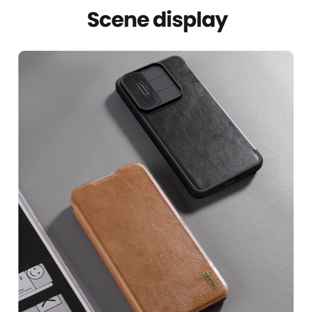 NILLKIN Für Samsung Galaxy S25 Edge Handyhülle Qin Pro Lederhülle Kameraschutz Rückseite