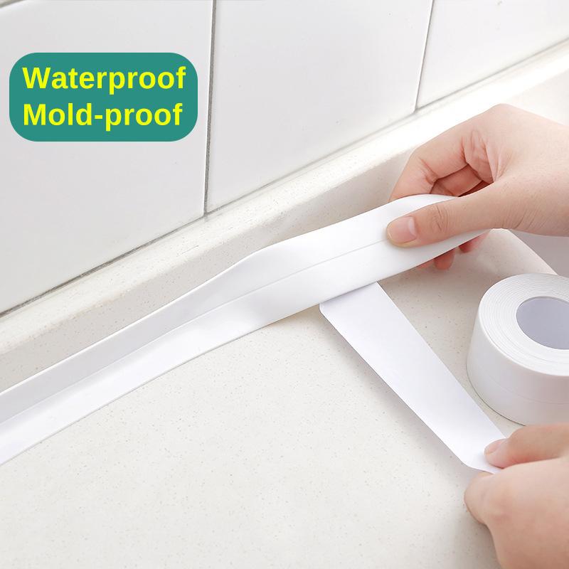 Multipurpose Tape PVC Waterproof Wall Sticker Self Adhesive Sink Stove Crack Strip Kitchen Bathroom Bathtub Corner Sealant Tape Waterproof