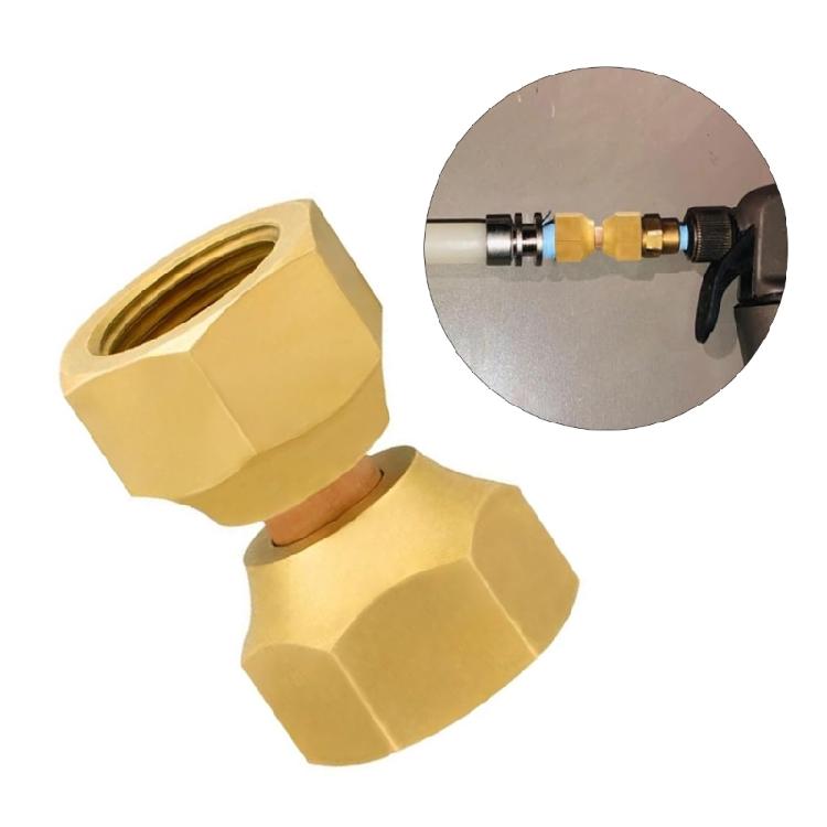 Sturdy Brass Female Swivels Flares Adapters with Sealing Gaskets Convenient Accessory for Fuels Transfer 2Pieces