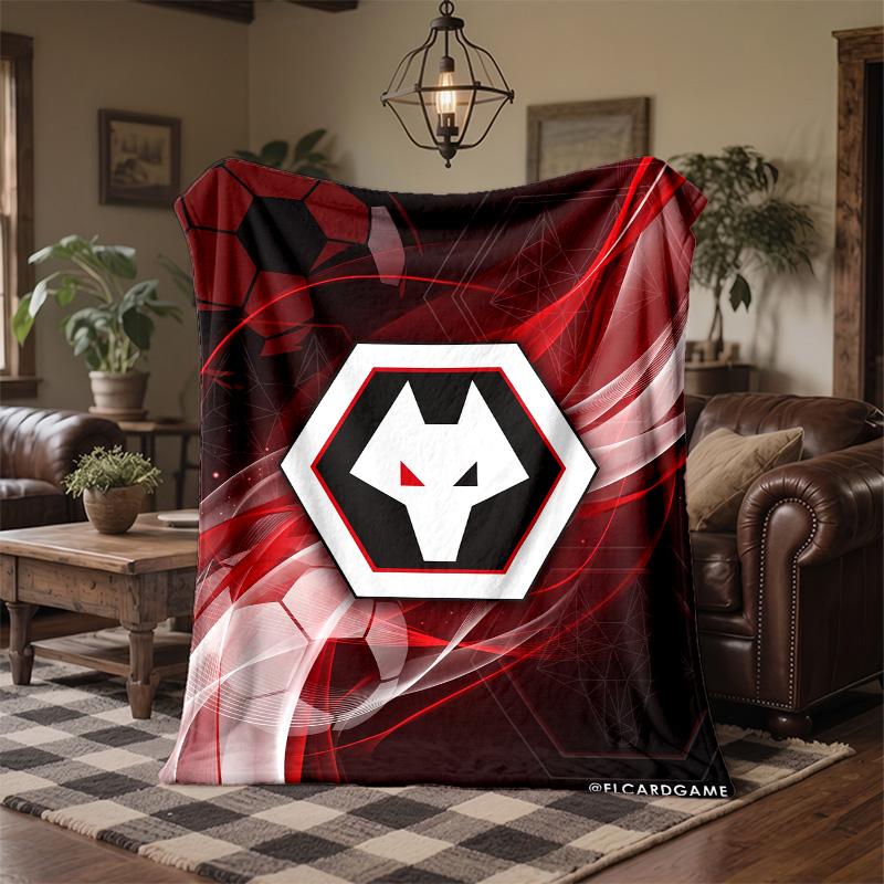 Wolverhampton Wanderers Football Print Flannel Blanket Soft Warm Sofa Bed Throw Blanket For Home Office Bedroom