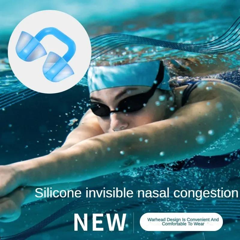 Swimming Professional Nose Clip Waterproof Reusable Invisible Nose Clip for Adults and Children Diving and Surfing Accessories