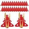 Christmas Cutlery Holders Xmas Tree Shaped Tableware Holder Bags Knife Fork Spoon Set Organizer Bag Pockets Home Decor Wholesale