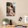 Brand Vintage Art Deco Metal Tin Sign 8x12 Inch - Sexy Lady Fabric Detail Durable Iron Wall Decor for Living Room Bedroom Home