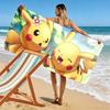 Pikachu Print Beach Towel, Large Soft Quick Dry Towel for Beach Camping Swimming