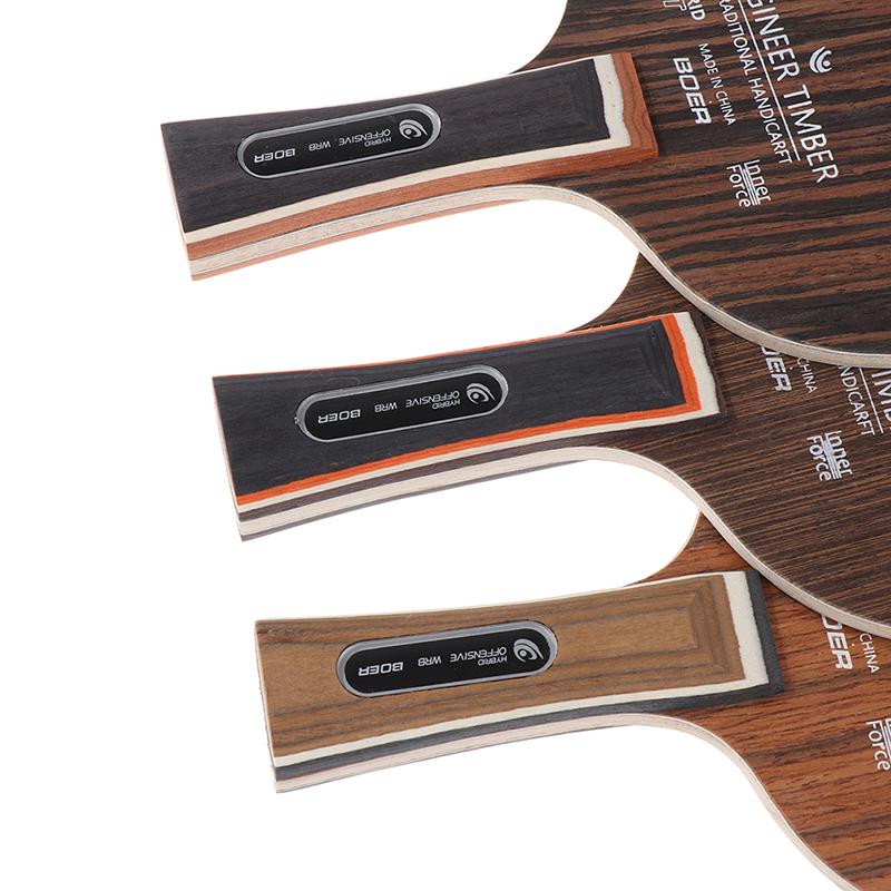 High Quality Ebony Dalbergia Table Tennis Racket Bottom Plate 5 Ply Long Handl