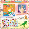 Kreatives Stickerbuch-Spiel Montessori, wiederverwendbar, mehrere Szenarien, Cartoon, DIY-Puzzle, pädagogisches Lernen, klassisches Spielzeug für Kinder
