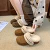 Women's Baotou Lightweight and Comfortable a Footstirrup Heightening Winter Warm Cold Padded Non-slip Wear-resistant Leisure Cotton Slippers