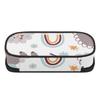 Pencil Bag Large Capacity Strong Polyester Fabric Secure Zipper with Main Compartment Mesh Pocket and Pen Slots for Everyday Study