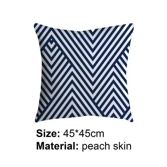 Pillow Case Exquisite Removable Polyester Peach Skin Comfortable Square Cushion Cover