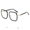 Female Large Face Frame Glasses With Blue Light Blocking For Fashionable Office Wear