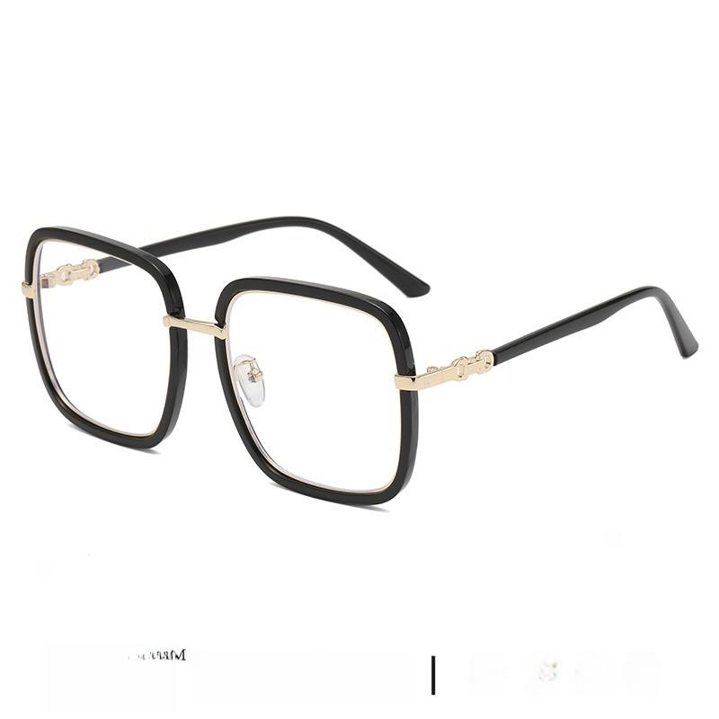 Female Large Face Frame Glasses With Blue Light Blocking For Fashionable Office Wear