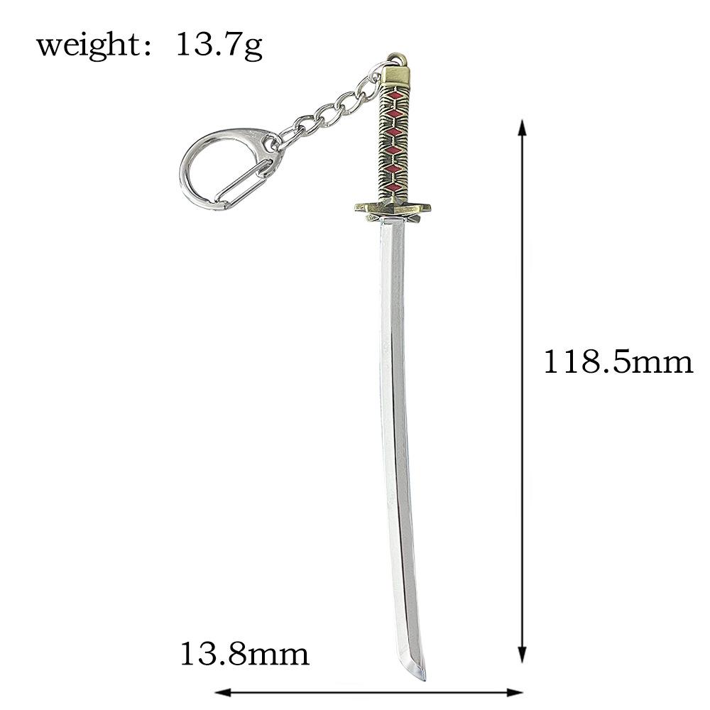 Anime Bleach Kurosaki Ichigo Zangetsu Meč Klíčenka Tensa Zangetsu Zanpakuto Zbraň Přívěsek Klíčenka pro Muže Klíčenka na Klíče od Auta Dárek