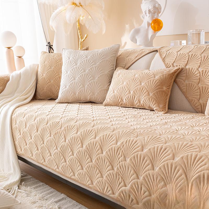 Nordic Sofa Cushion Simple Modern Winter Short Plush Non-Slip Cushion Four Seasons Universal Leather Sofa Cover Cover Cloth