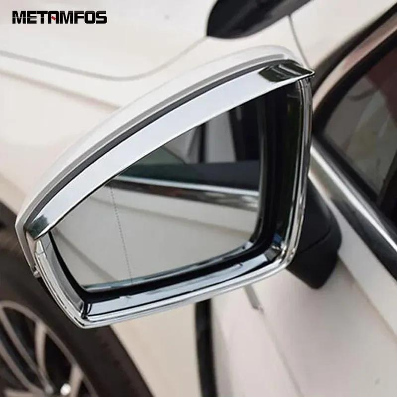 Accessories For Volkswagen VW Tiguan MK2 2017-  Carbon Fiber Rearview Side Door Mirror Visor Sun Shade Rain Guard Shield
