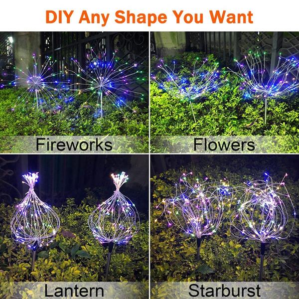 Wasserdichte solarbetriebene Outdoor-Graskugel-Löwenzahnlampe mit 2 Modi für Garten-Rasen-Landschaftslampe, Urlaubslicht