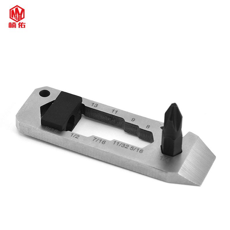 Edelstahl Multifunktionale Outdoor-Gadgets EDC Flaschenöffner Campingausrüstung Kreuzschlitzschlüssel