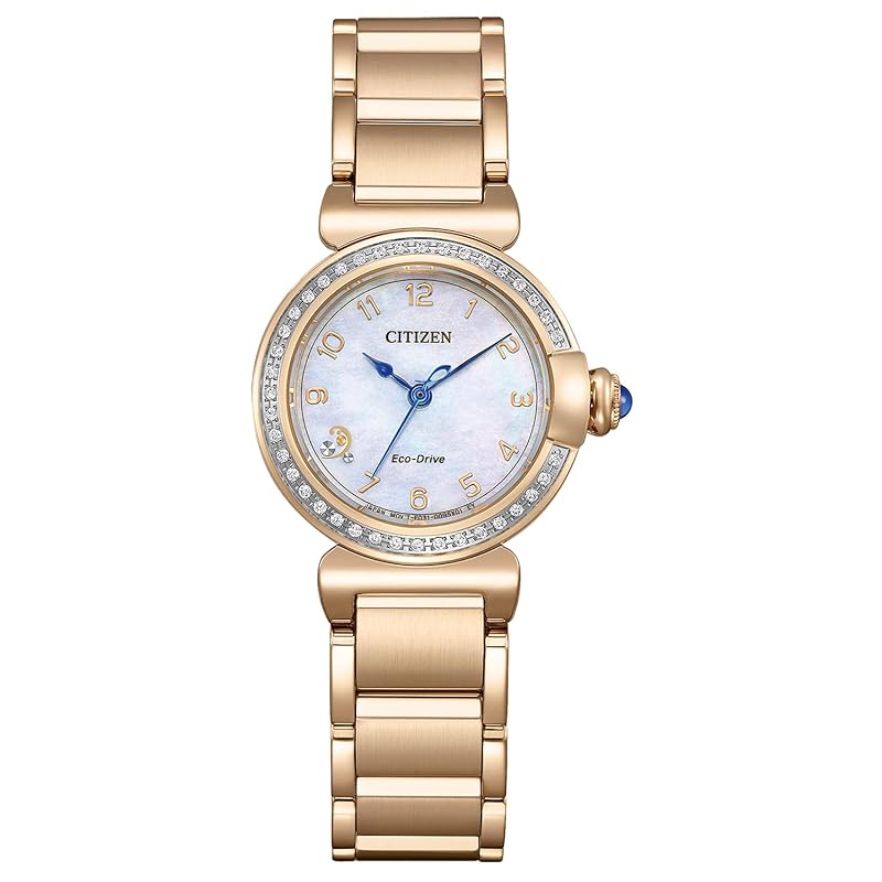 

[Citizen] watch Photovoltaic eco-drive waterproof diamond ROUND collection lily of the valley white white EM1123-89D ladies gold