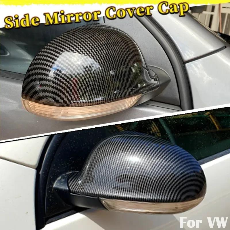 GlossyBlack Side Wing Rear View Mirror Cover Replacement Caps Shell For VW GOLF 5 MK5 GTI Jetta Passat B5.5 B6 EOS Sharan Superb
