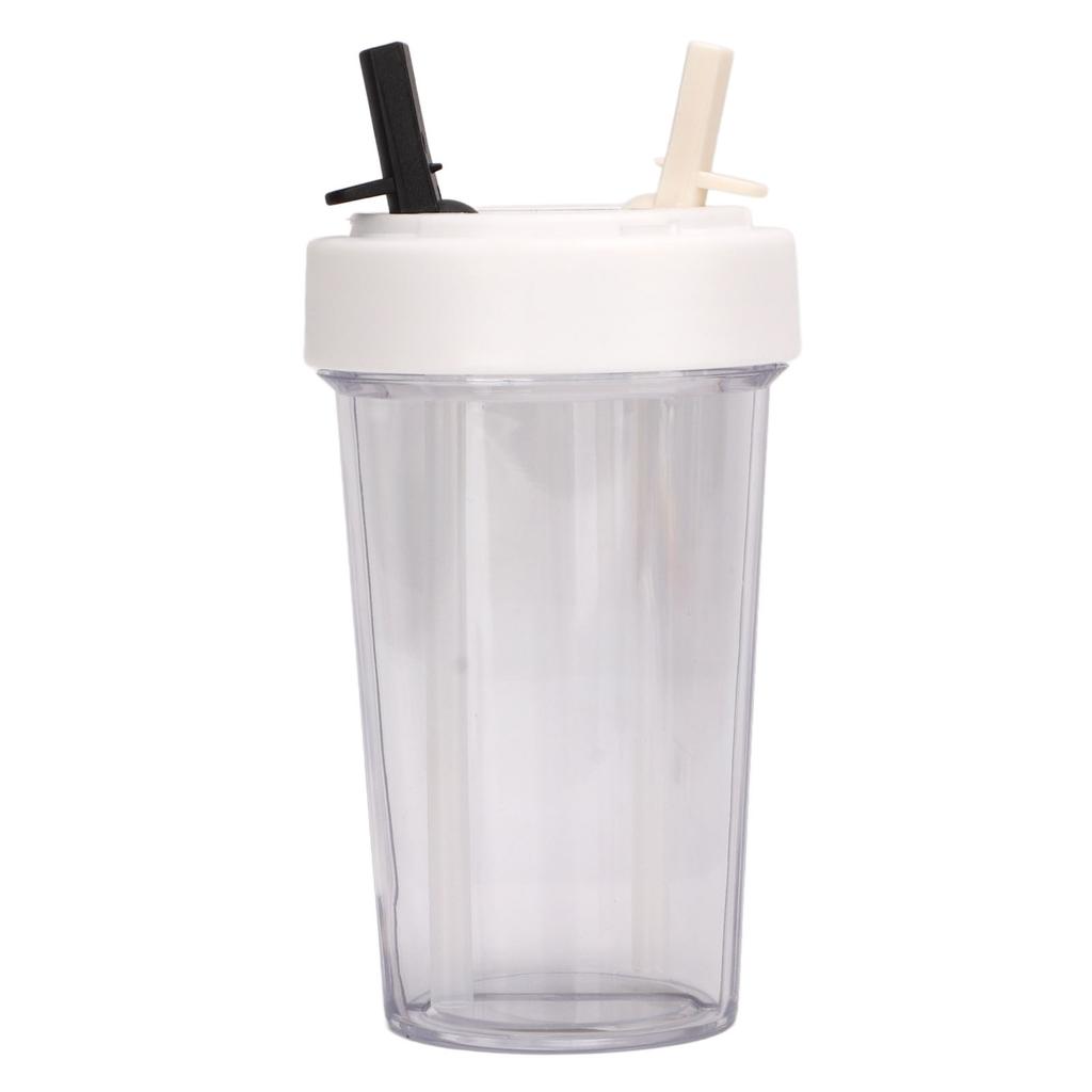 Dual Drink Bottle Dustproof Leakage Proof Portable Dual Use Straw Cup with Sticker for Sports