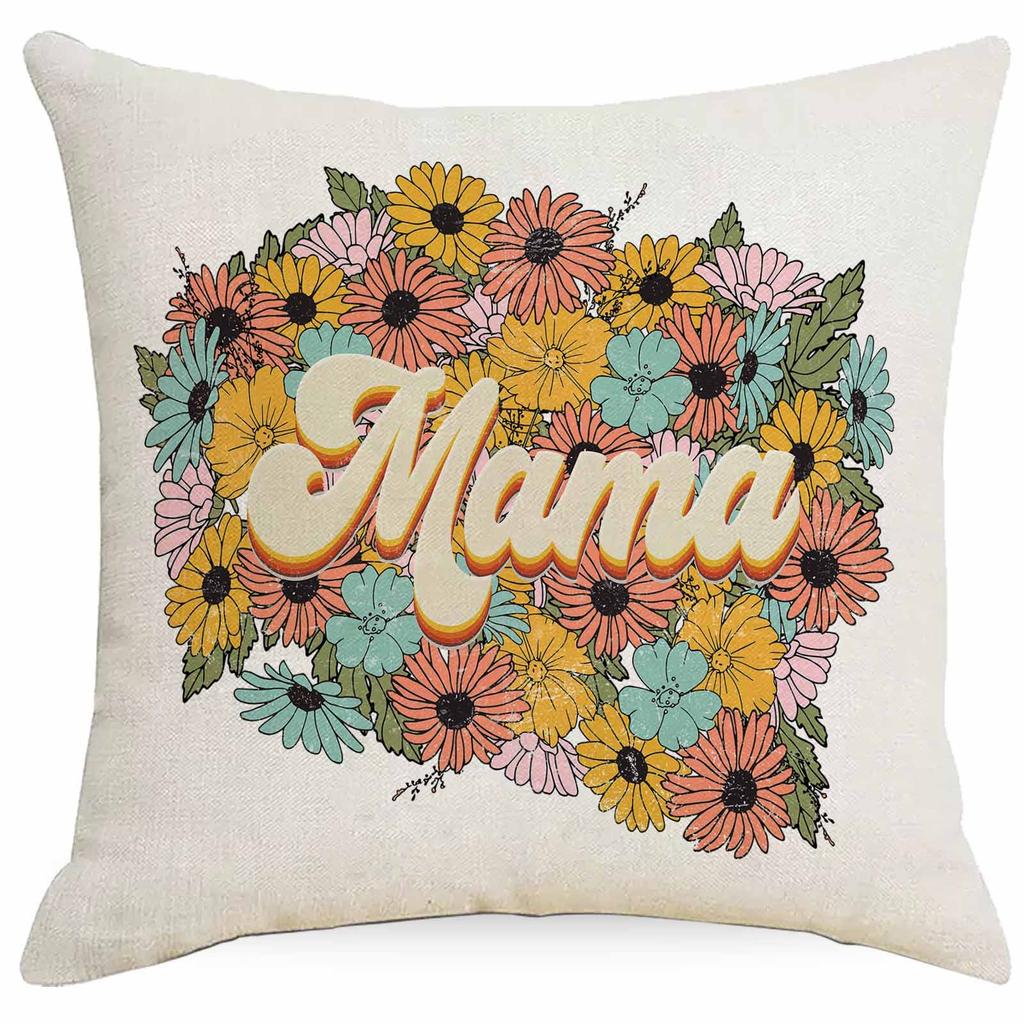 Western Summer Butterfly Bee Flower Pillowcase Home Sofa Cushion Pillowcase Decoration