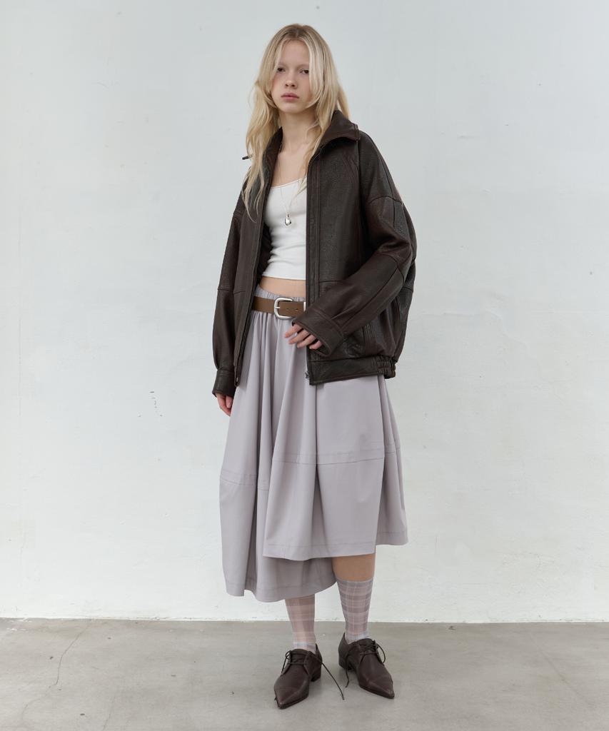 Seolan Unbalance Volume Pants_Gray