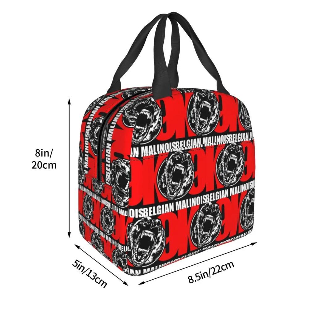 K9 Belgian Malinois Maligator Insulated Lunch Bag for Women Children Portable Food Boxes Thermal Lunch Box Tote
